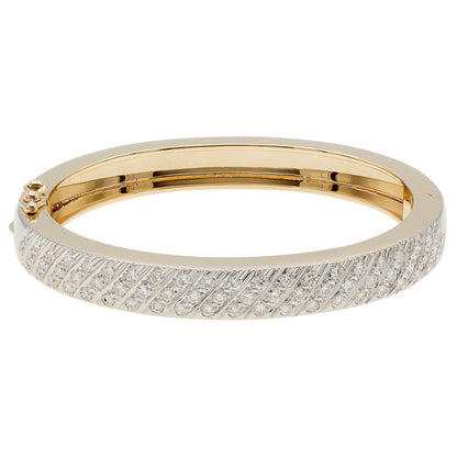 Exclusive 14K Yellow Gold 2.88 Carat Diamond Bracelet — Front View