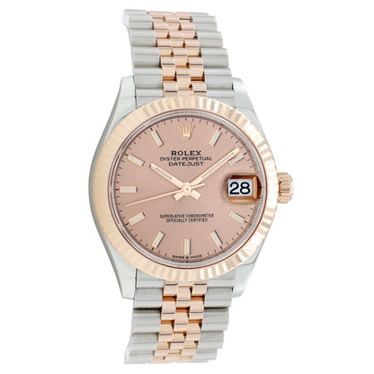 Exclusive Rolex 18K Everose Stainless Steel Datejust 31  278271 — Front View