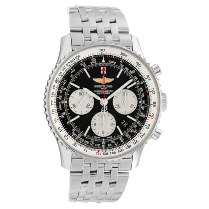 Exclusive Breitling Stainless Steel Navitimer 01 AB012012/BB01 — Front View
