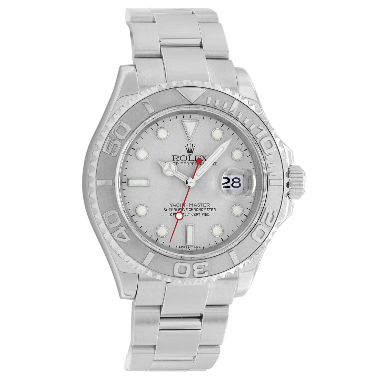 Exclusive Rolex Stainless Steel Yacht-Master 40 16622 — Front View