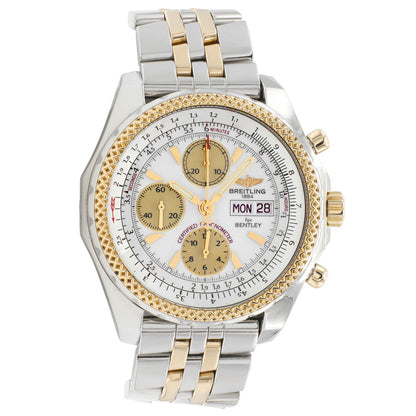 Exclusive Breitling Stainless Steel 18K Yellow Gold Bentley GT Chronograph D13362 — Front View