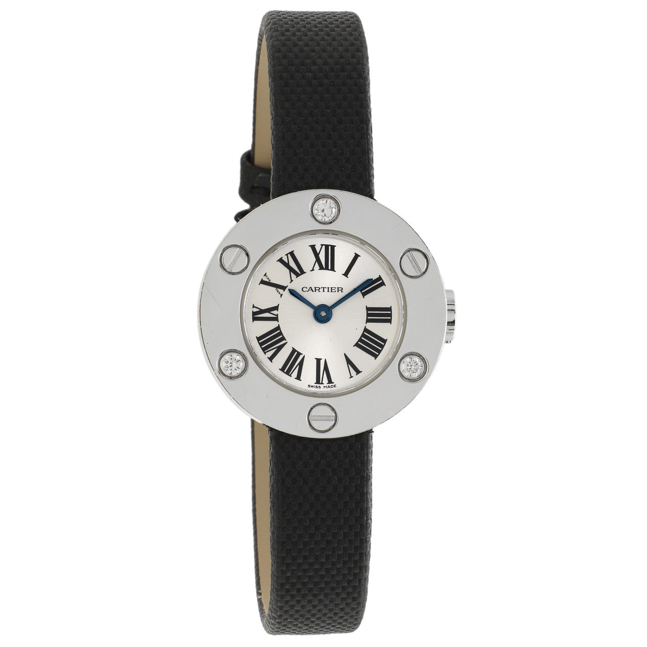 Exclusive Cartier 18K White Gold Diamond Love Watch WE800131 — Front View