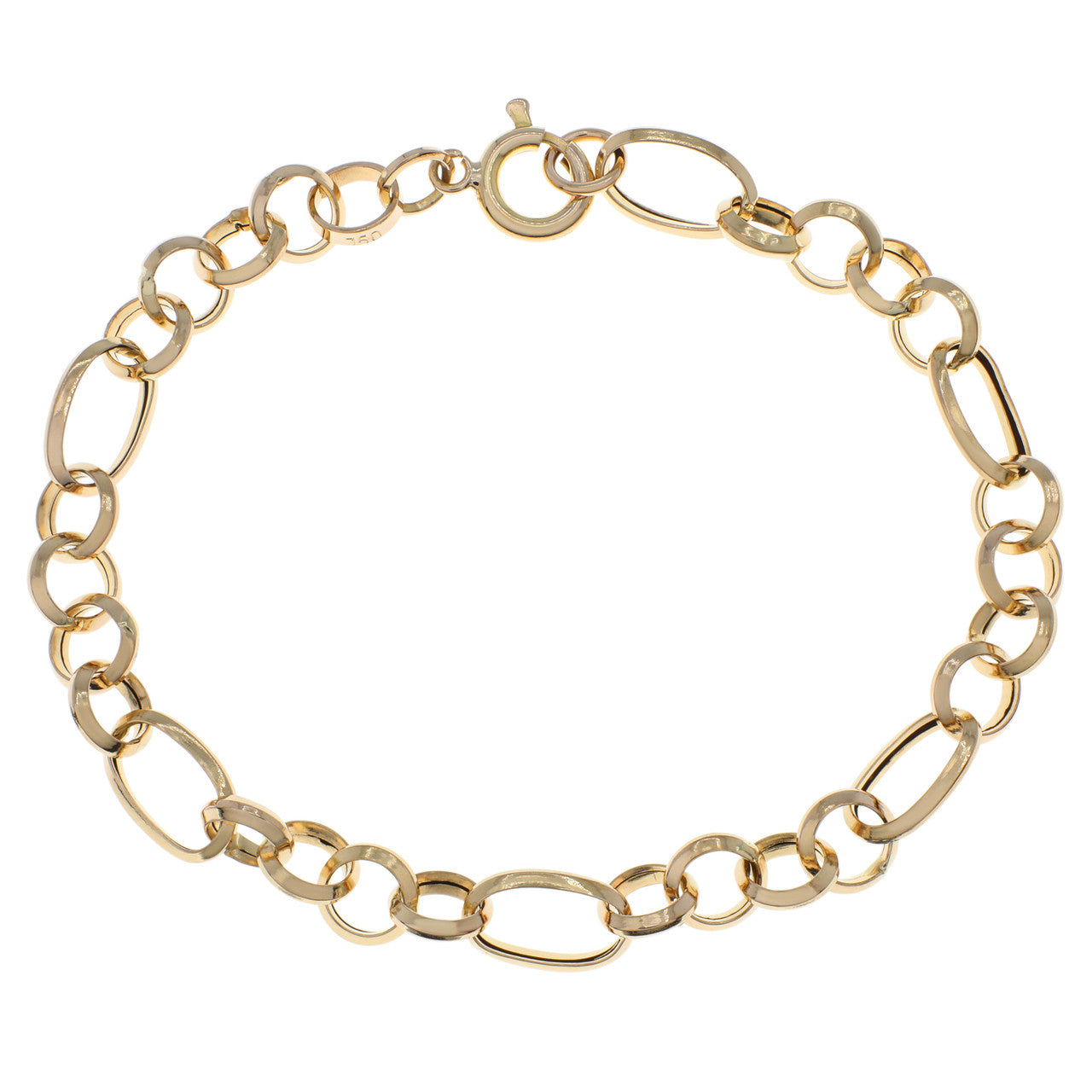 Exclusive 18K Yellow Gold Link  Bracelet — Front View
