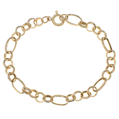 Exclusive 18K Yellow Gold Link  Bracelet — Front View