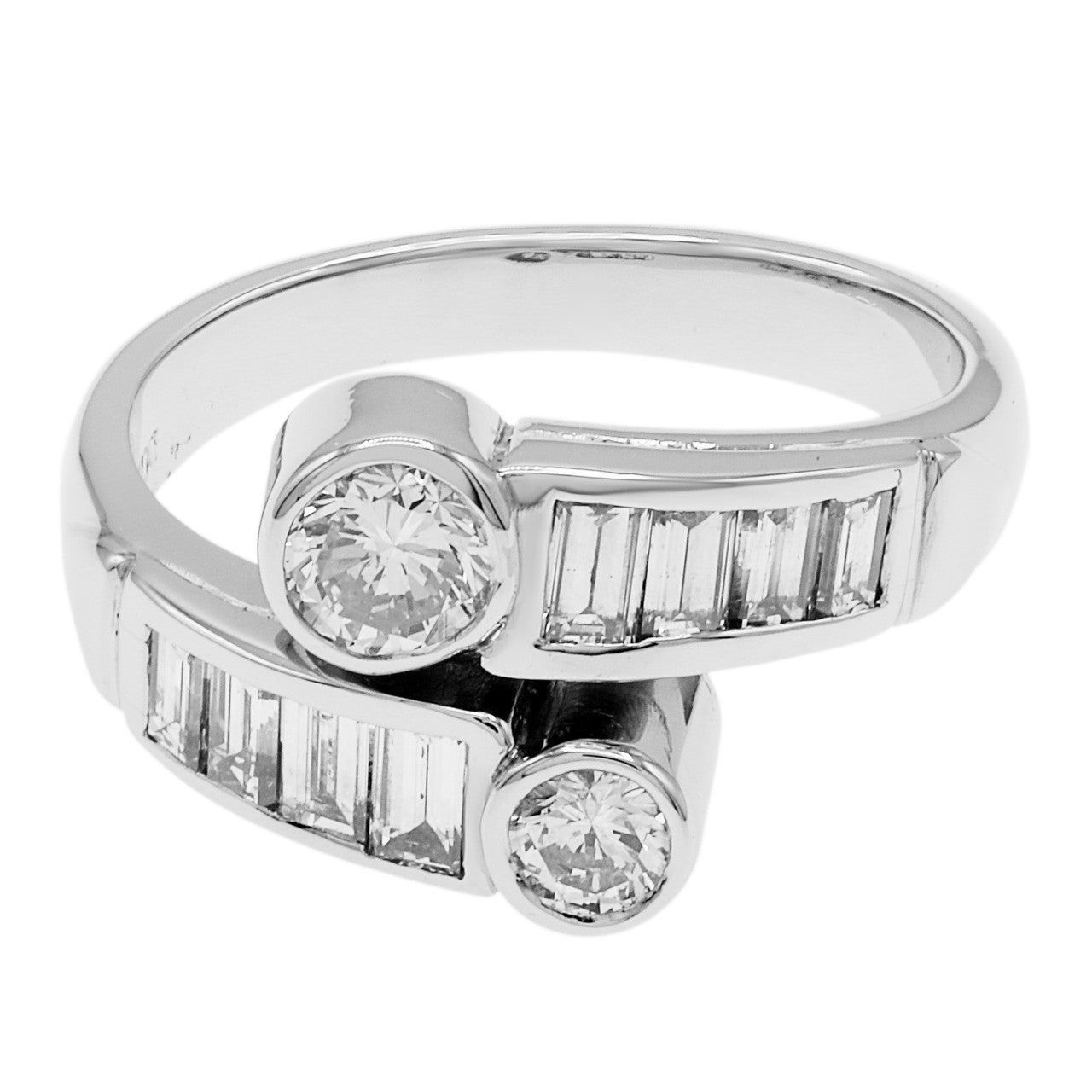 Exclusive Platinum 1.13 Carat Diamond Coil Ring — 6.5 — Front View
