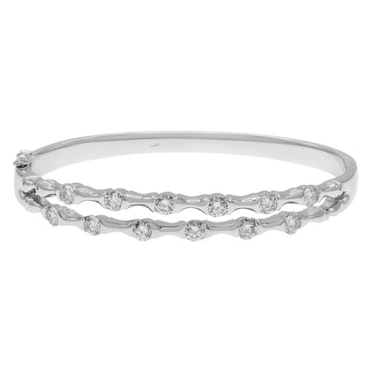 Exclusive 18K White Gold 1.56 Carat Diamond Bracelet — Front View