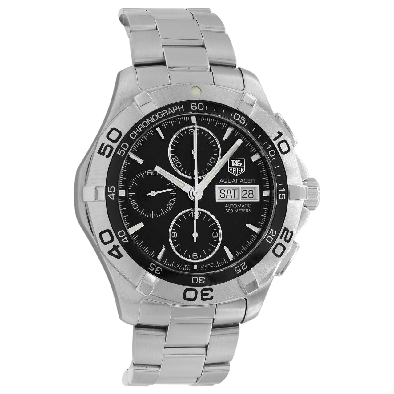 Exclusive Tag Heuer Stainless Steel Aquaracer CAF2010.BA0821 — Front View