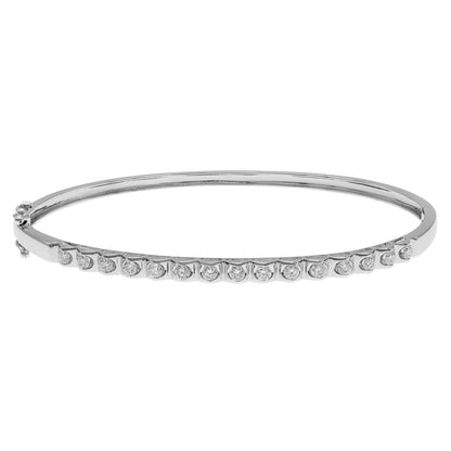 Exclusive 18K White Gold 0.60 Carat Diamond Bracelet — Front View