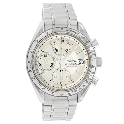 Exclusive Omega Stainless Steel Speedmaster Date 3513.30.00 — Front View