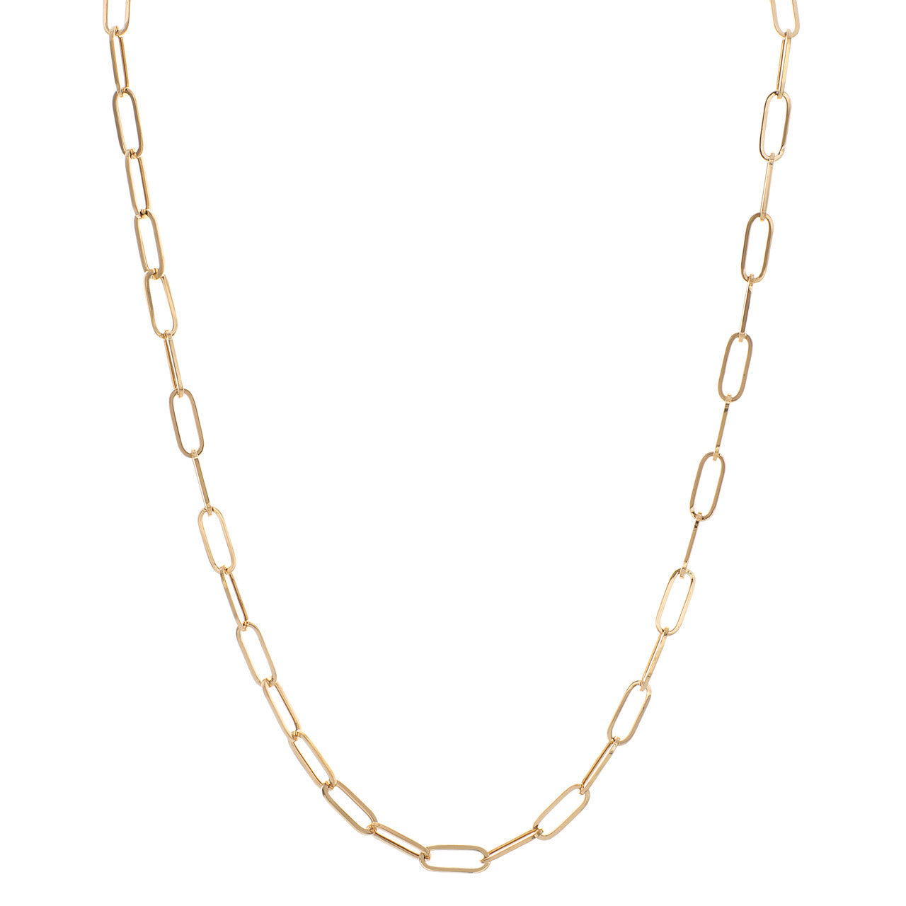 Exclusive 14K Rose Gold Link Chain Necklace — Front View