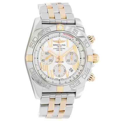 Exclusive Breitling Stainless Steel 18K Rose Gold Chronomat 44 IB0110 — Front View