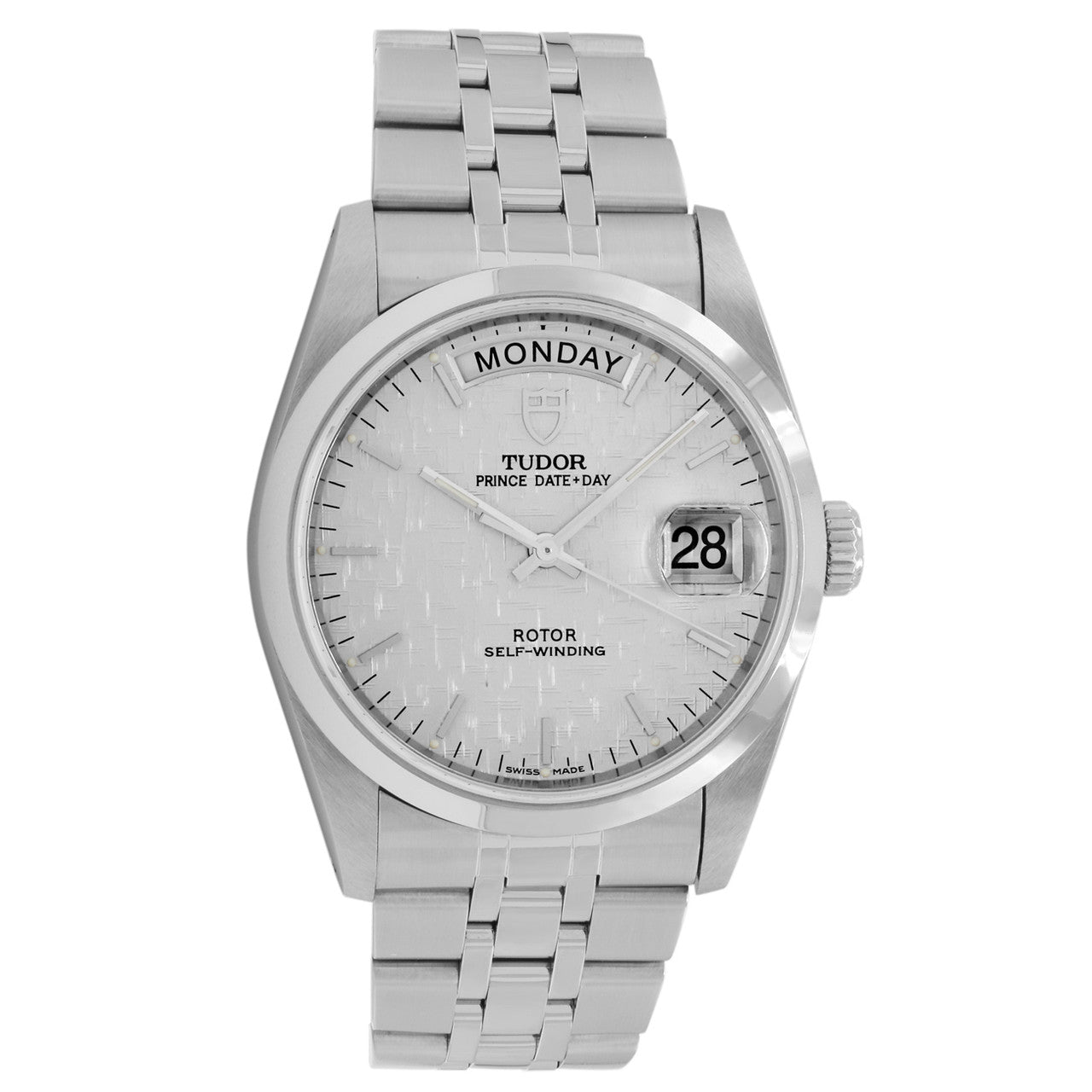 Exclusive Tudor Stainless Steel Prince Day Date 76200 — Front View