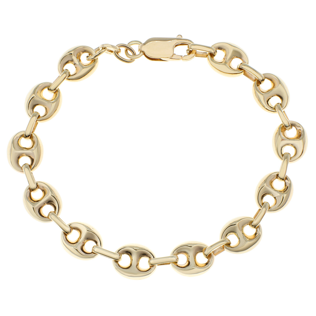 Exclusive 14K Yellow Gold Marina Link Bracelet — Front View