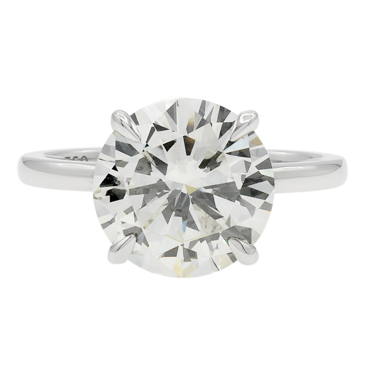Exclusive 18K White Gold 3.23 Carat Diamond Ring — 3.5 — Front View