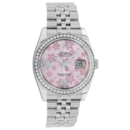 Exclusive Rolex Stainless Steel Diamond Datejust 36  116244 — Front View