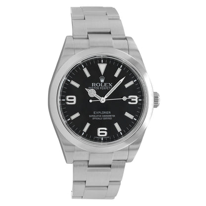 Exclusive Rolex Stainless Steel Explorer 39 214270 — Front View