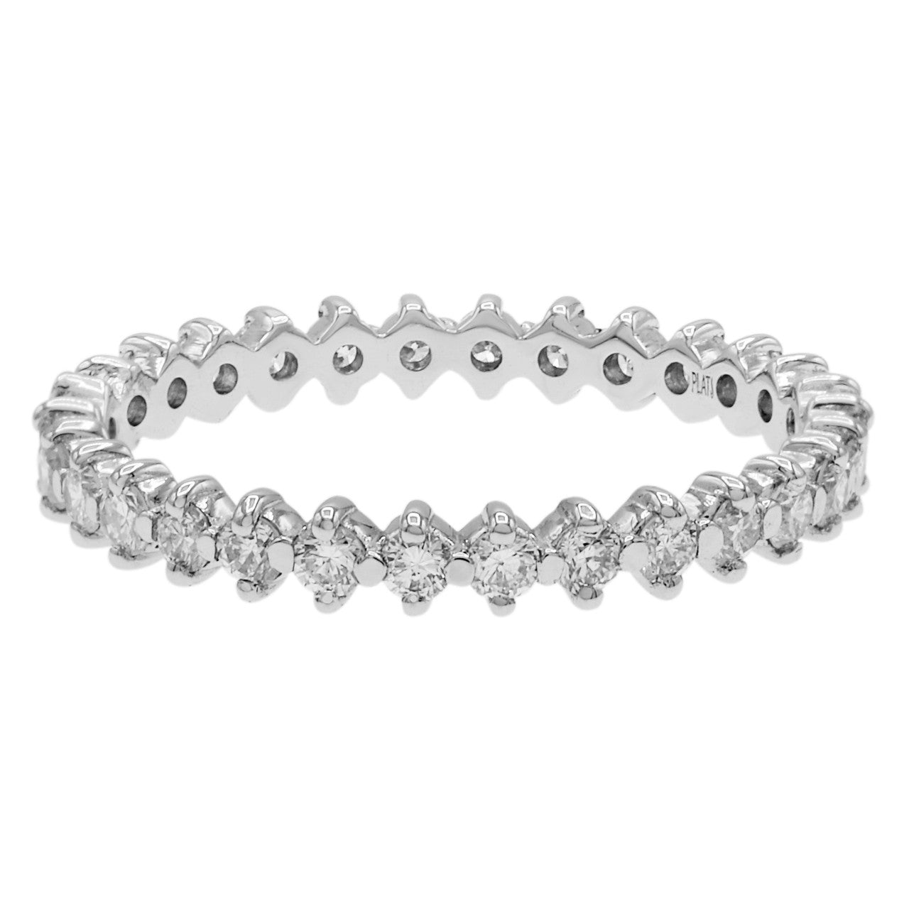 Exclusive Platinum 0.60 Carat Diamond Eternity Band — Front View
