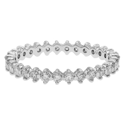 Exclusive Platinum 0.60 Carat Diamond Eternity Band — Front View