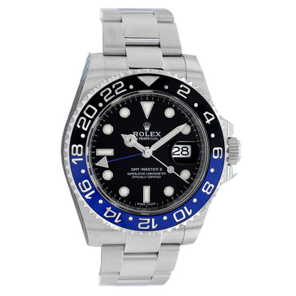 Exclusive Rolex Stainless Steel GMT-Master II "Batman" 116710BLNR — Front View