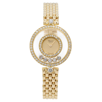 Exclusive Chopard 18K Yellow Gold Happy Diamond  Watch — Front View