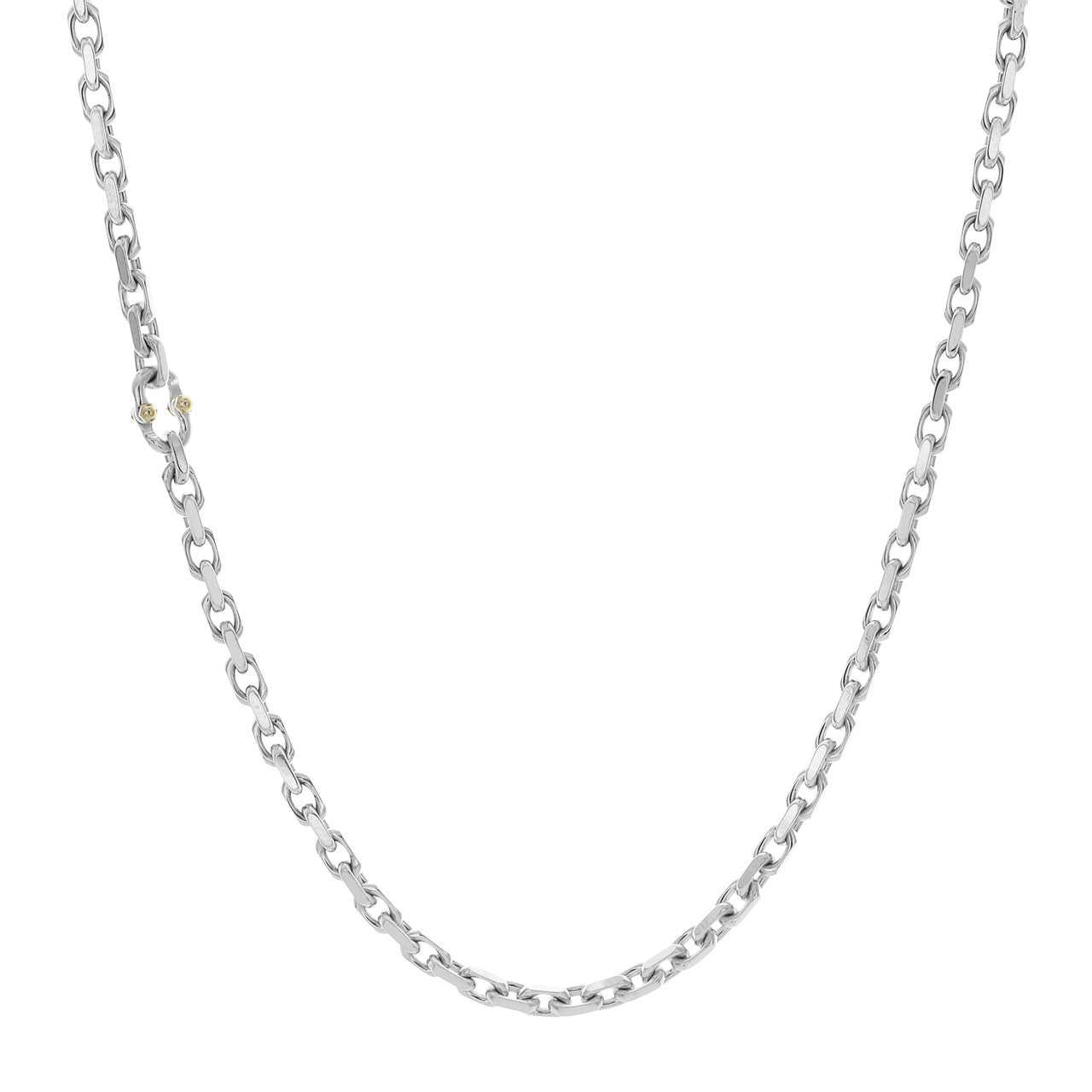 Exclusive Tiffany & Co. Sterling Silver Makers Chain Necklace — Front View