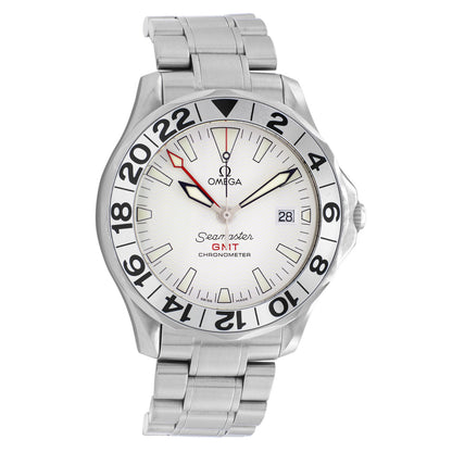 Exclusive Omega Stainless Steel Seamaster 300M GMT 2538.20.00 — Front View