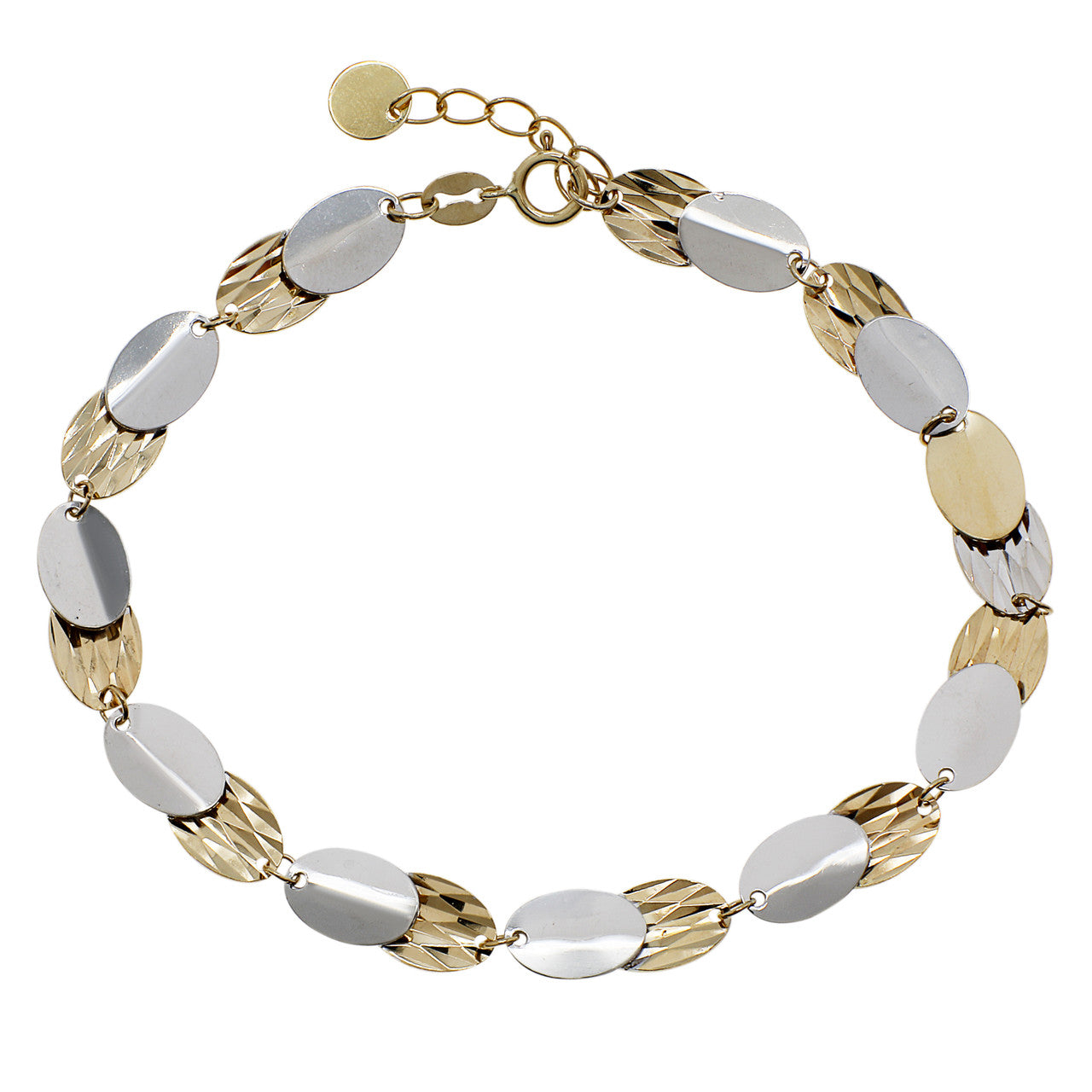 Exclusive 14K Yellow/White Gold Bracelet — Front View
