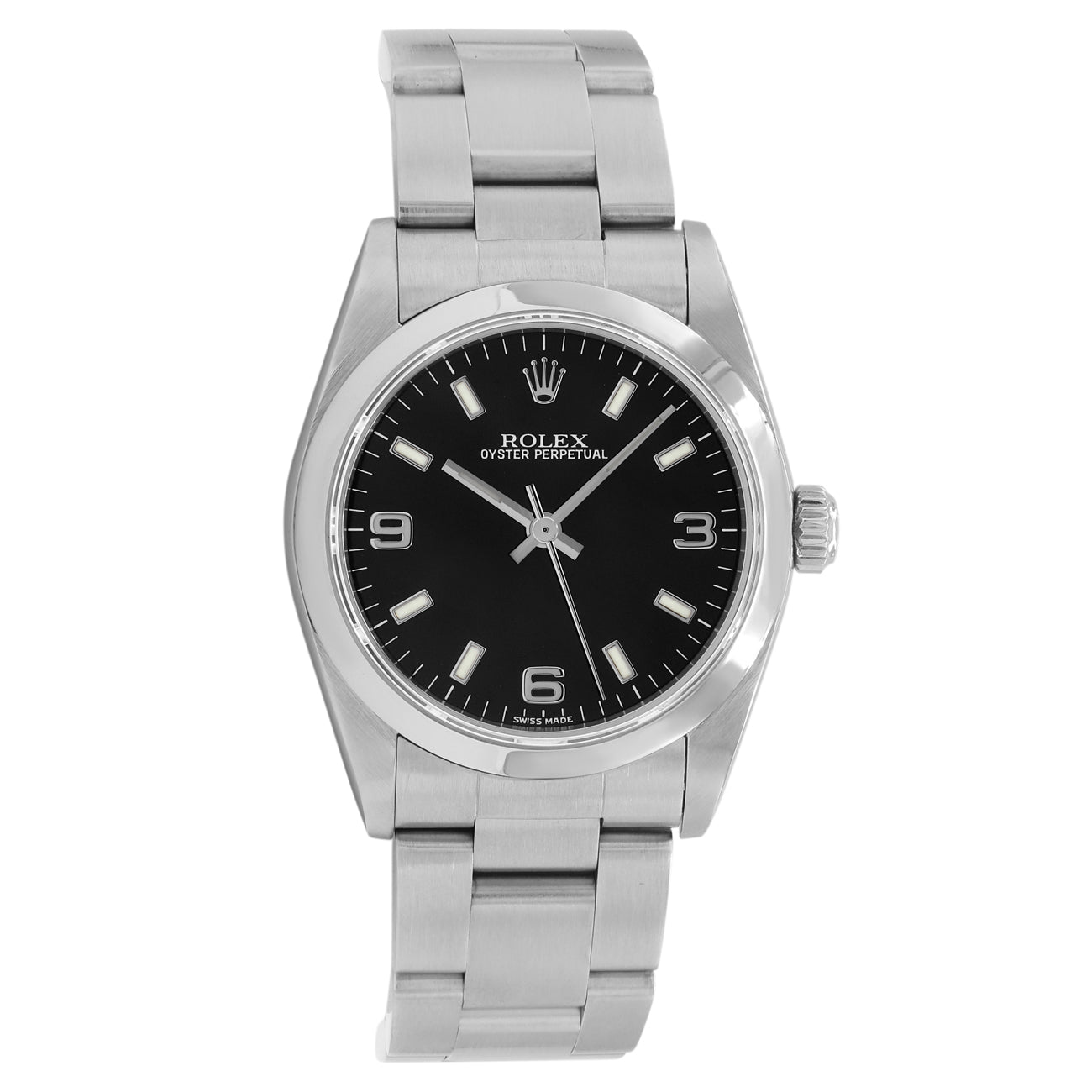 Exclusive Rolex Stainless Steel Oyster Perpetual 31 77080 — Front View