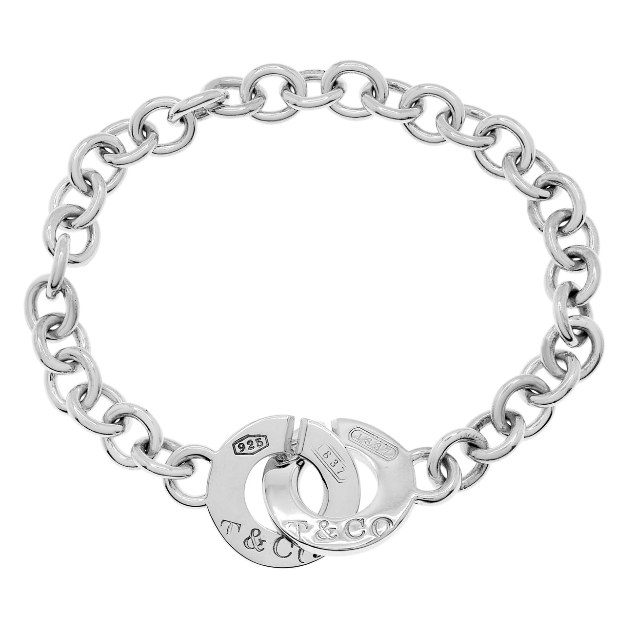 Exclusive Tiffany & Co. Sterling Silver 1837 Bracelet — Front View