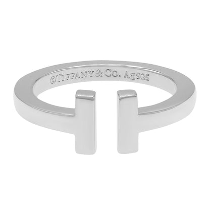 Exclusive Tiffany & Co. Sterling Silver T Square Ring — Front View