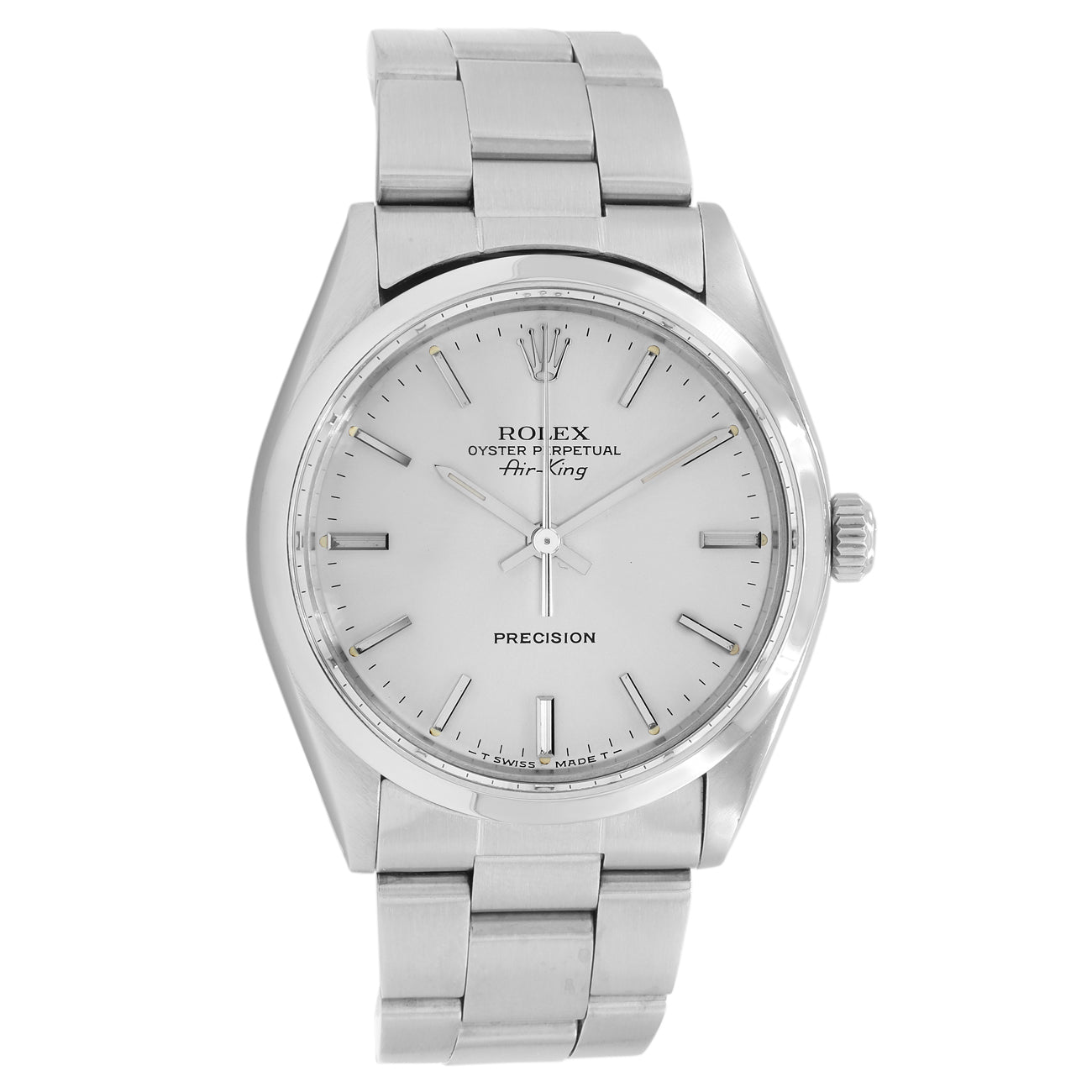 Exclusive Rolex Stainless Steel Air King Precision 5500 — Front View
