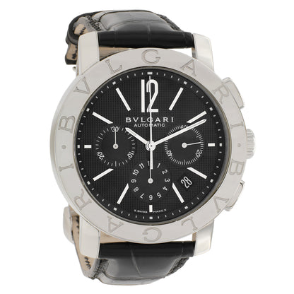 Exclusive Bulgari Stainless Steel Chronograph Automatic BB 42 SL CH — Front View