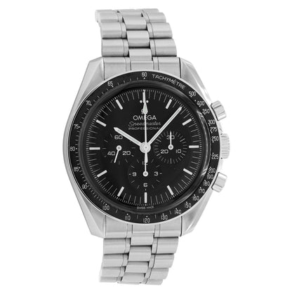 Exclusive Omega Stainless Steel Speedmaster Professional Moonwatch 310.30.42.50.01.001 — Front View