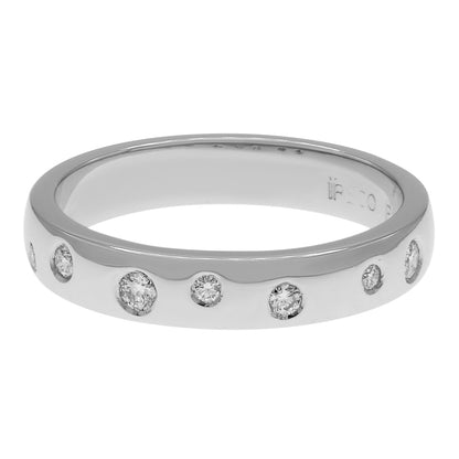 Exclusive Platinum 0.20 Carat Sprinkle Diamond Ring — 4.25 — Front View