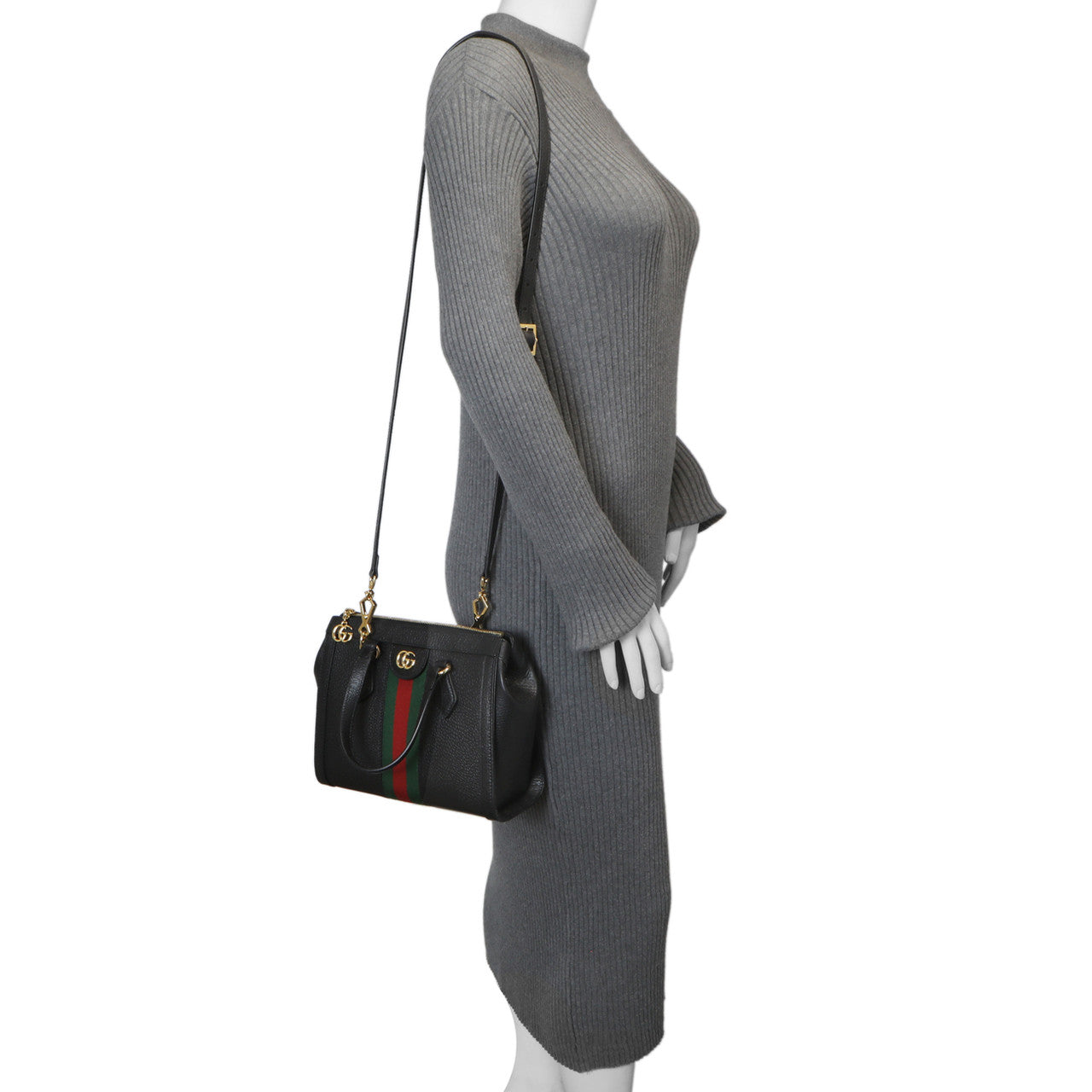 Exclusive Gucci Black Calfskin Small Ophidia Tote — Alternate View 12