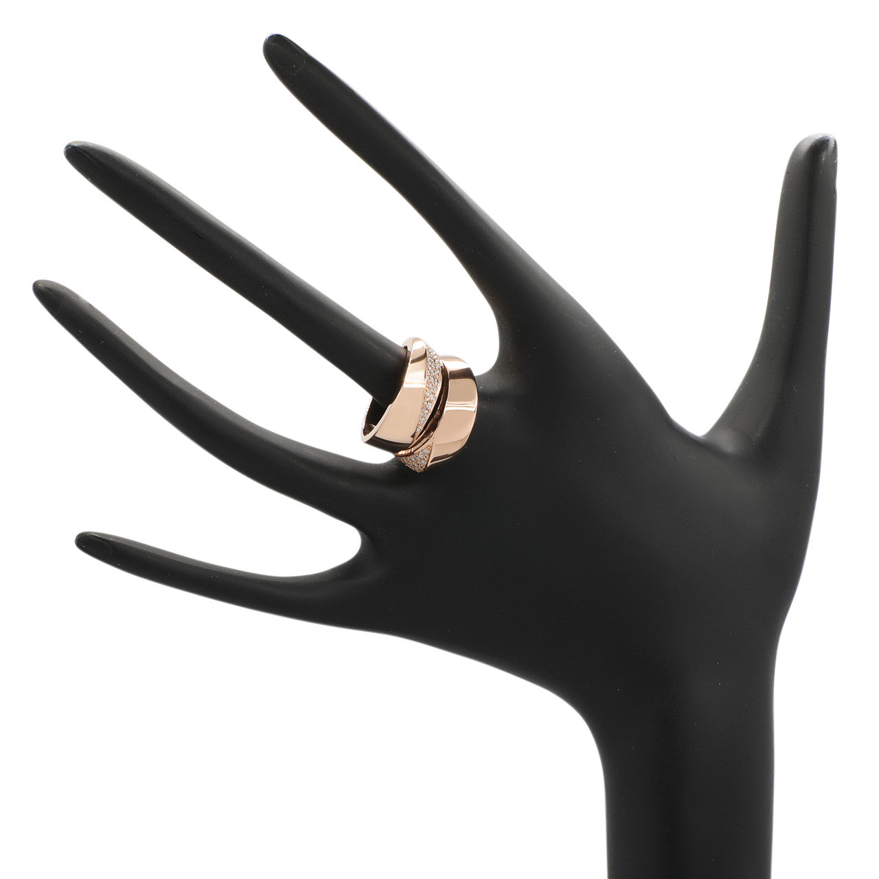 Exclusive 18K Rose Gold 0.62 Carat Diamond Ring — Back View