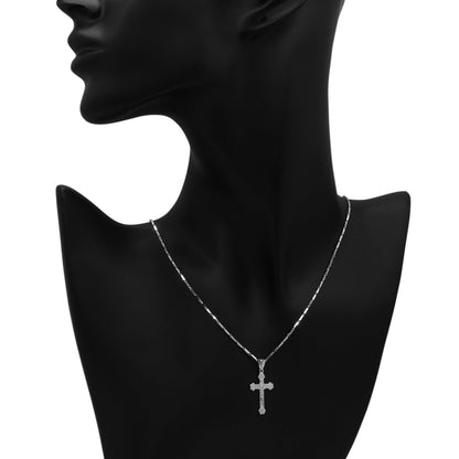 Exclusive Platinum Cross Pendant — Back View