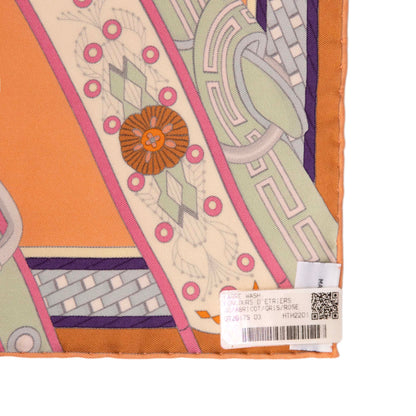 Exclusive Hermes Silk Concours d'Etriers Wash Scarf 90 — Top View