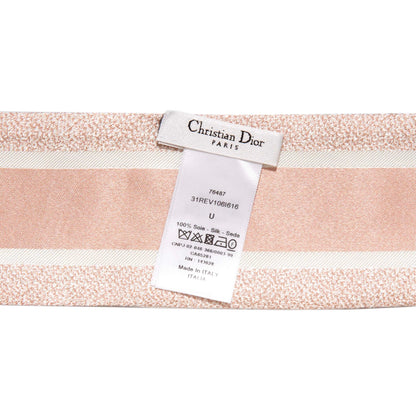 Exclusive Christian Dior Pink Silk Mitzah Scarf — Top View