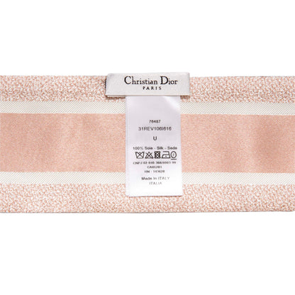 Exclusive Christian Dior Pink Silk Mitzah Scarf — Back View