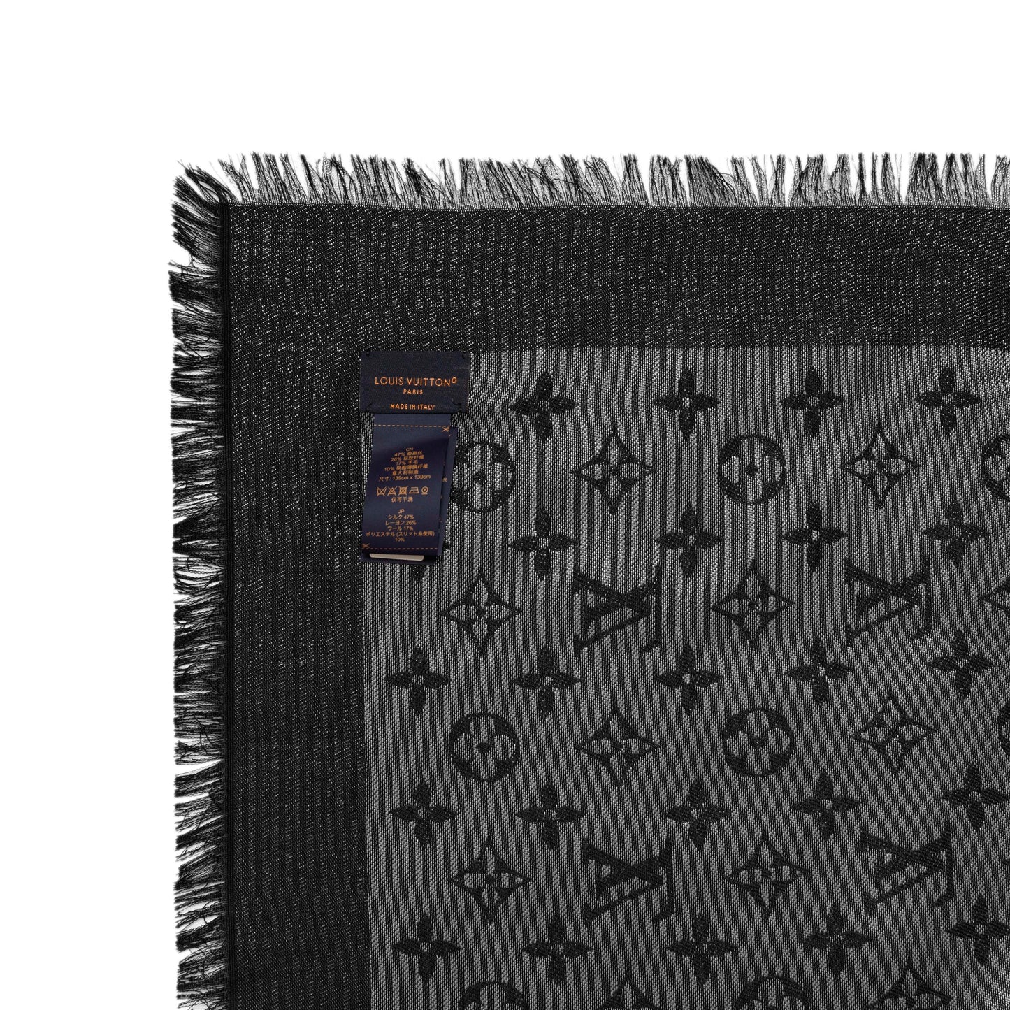 Exclusive Louis Vuitton Monogram Shine Shawl — Detail View