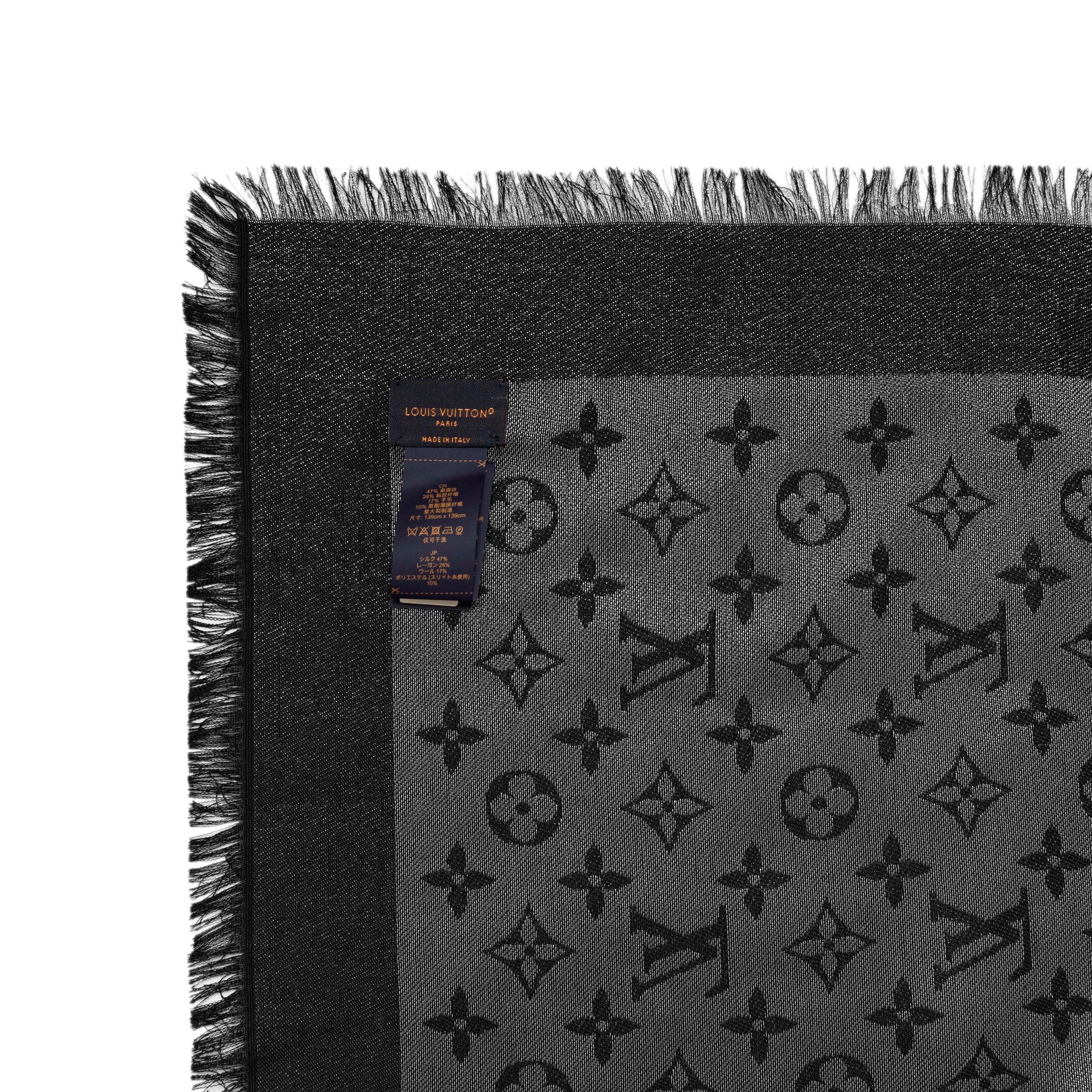 Exclusive Louis Vuitton Monogram Shine Shawl — Detail View