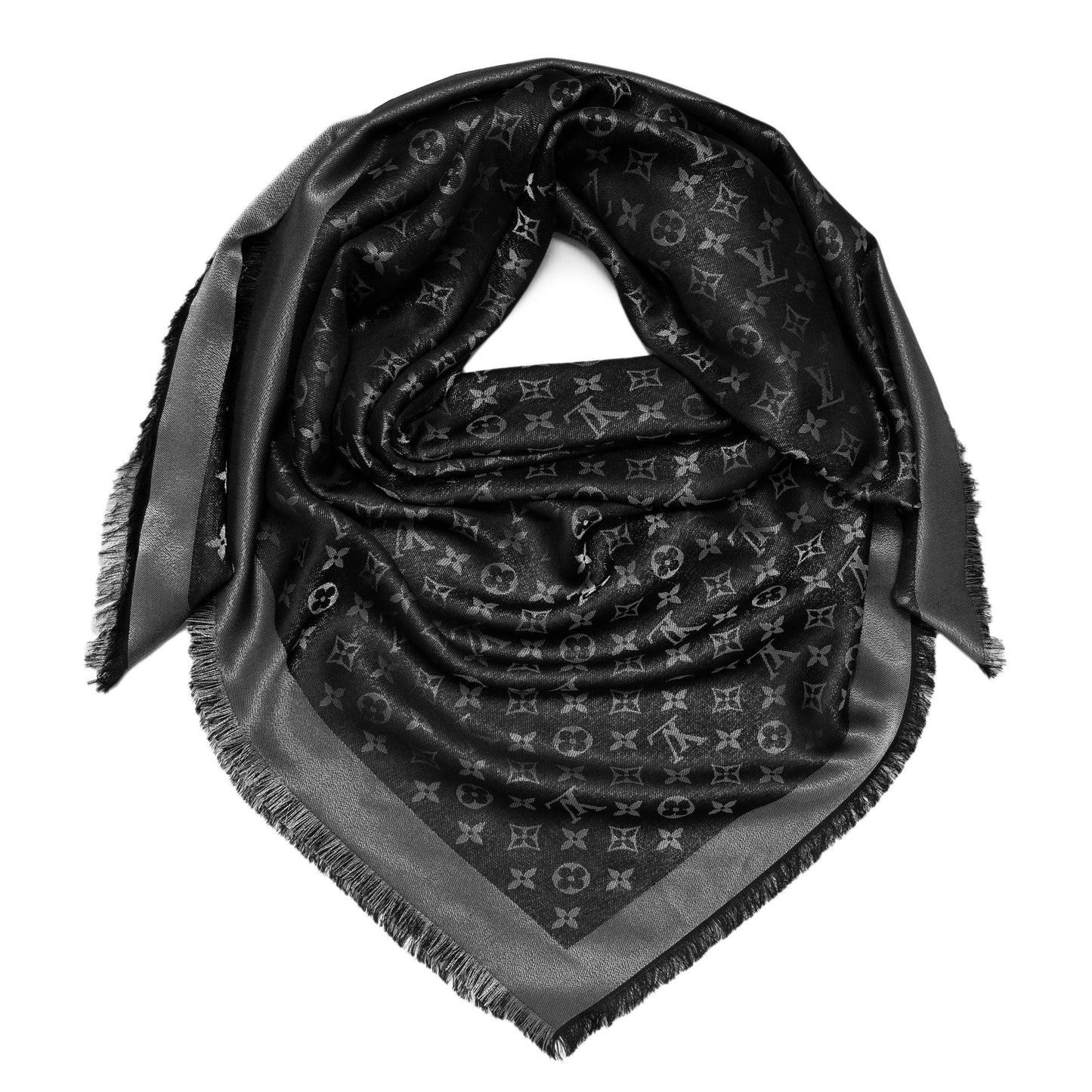 Exclusive Louis Vuitton Monogram Shine Shawl — Front View
