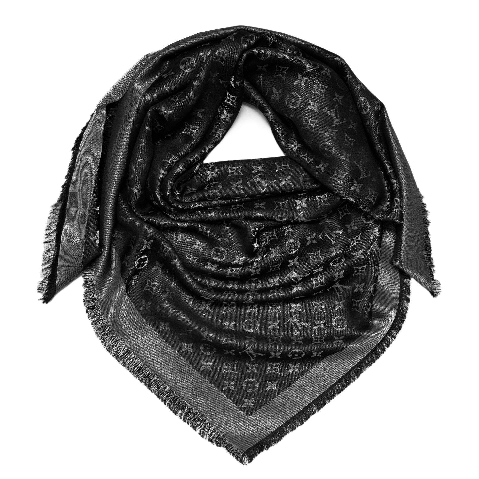 Exclusive Louis Vuitton Monogram Shine Shawl — Front View