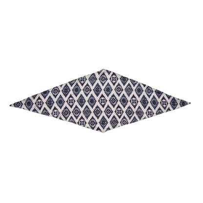 Exclusive Louis Vuitton Blue White Monogram Silk Scarf — Side View