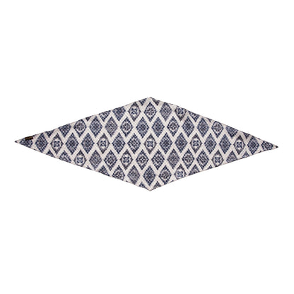Exclusive Louis Vuitton Blue White Monogram Silk Scarf — Back View