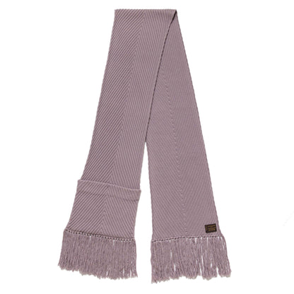Exclusive Louis Vuitton Lilac Wool Knit Pocket Scarf — Side View