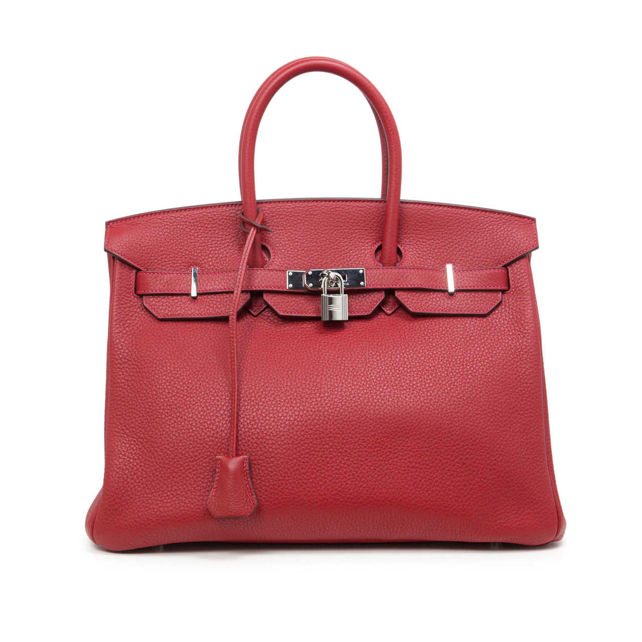 Exclusive Hermes Rouge Togo Birkin 35 — Front View