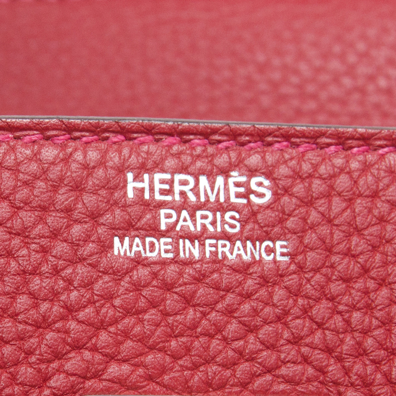 Exclusive Hermes Rouge Togo Birkin 35 — Detail View