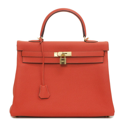 Exclusive Hermes Capucine Togo Kelly 35 — Alternate View 8